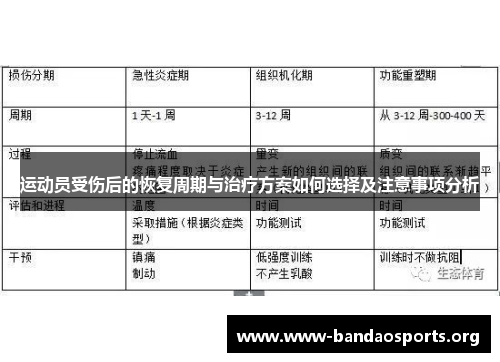 运动员受伤后的恢复周期与治疗方案如何选择及注意事项分析